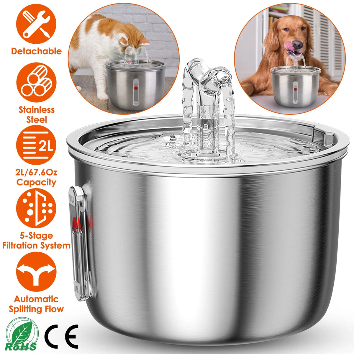 2L/67.6Oz Automatic Electric Pet