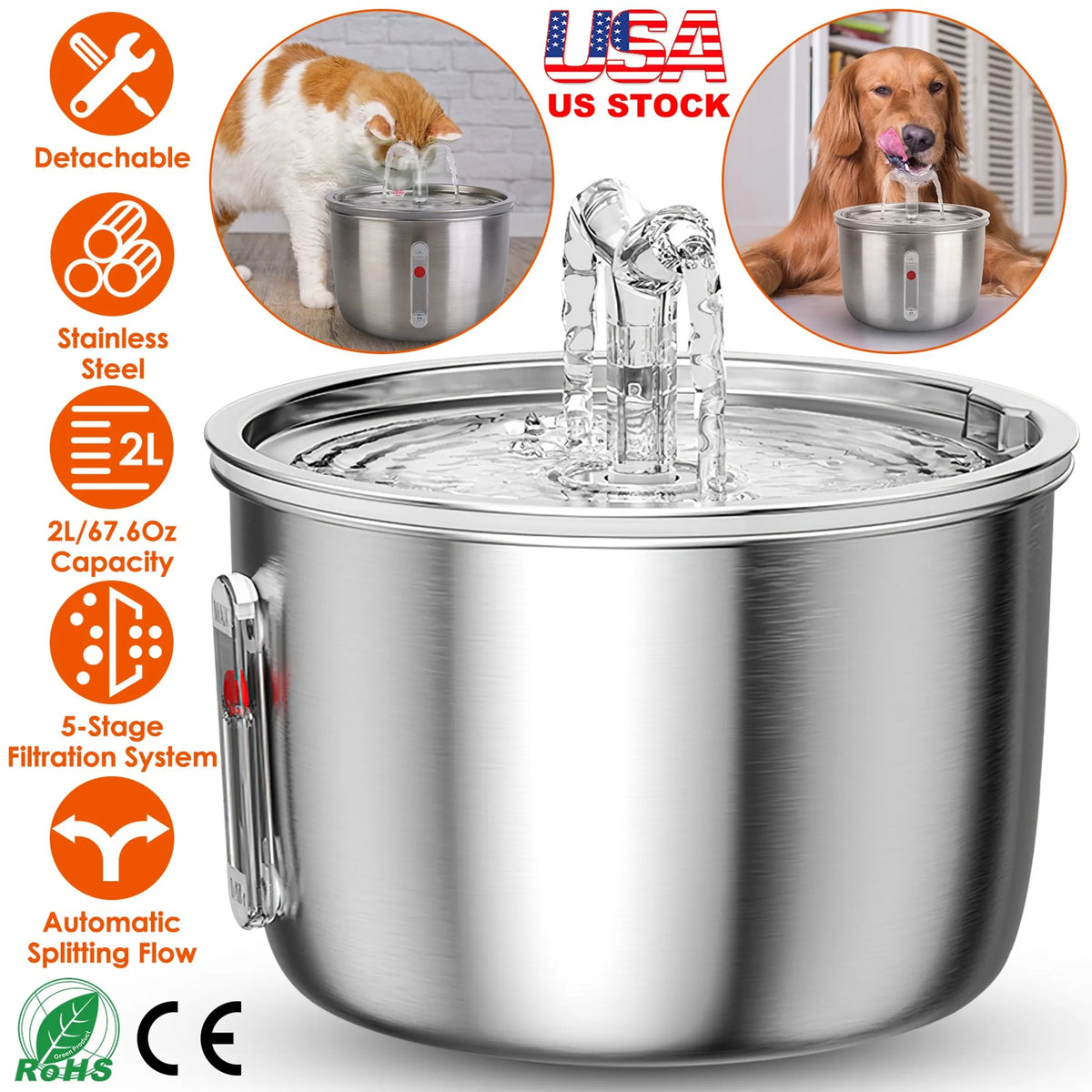2L/67.6Oz Automatic Electric Pet